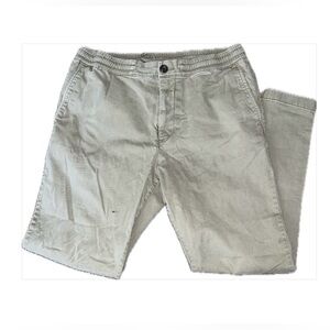 Goodfellow & Co Khaki Drawstring Casual Pants with Striped Waist Lining